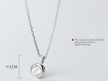 Load image into Gallery viewer, Himari zircon round pendant necklace