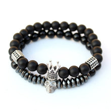 Load image into Gallery viewer, Skull and Crown Bracelets