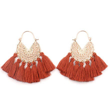 Load image into Gallery viewer, Zahra big tassel earrings
