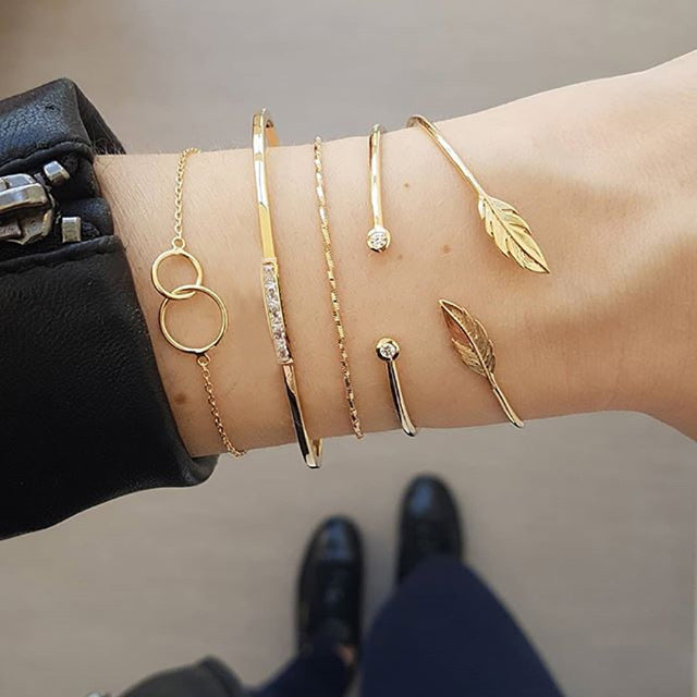 Deborah boho multilayer bracelet set