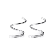 Load image into Gallery viewer, Colin silver spiral hoop earrings
