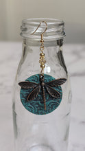 Load image into Gallery viewer, Dragonfly bronze earrings
