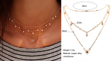 Load image into Gallery viewer, Amelia stars multilayer necklace
