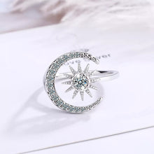 Load image into Gallery viewer, Agata moon star ring

