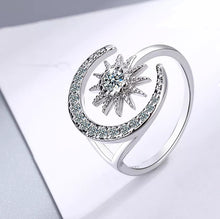 Load image into Gallery viewer, Agata moon star ring
