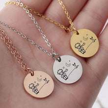 Load image into Gallery viewer, The Little Prince Under The Moon Stainless Steel Necklace
