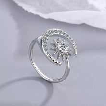 Load image into Gallery viewer, Agata moon star ring
