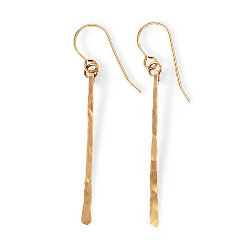 Demetra handmade long bar earrings