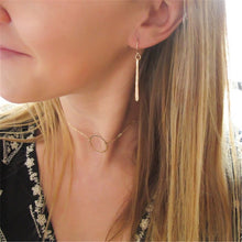 Load image into Gallery viewer, Demetra handmade long bar earrings
