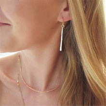 Load image into Gallery viewer, Demetra handmade long bar earrings
