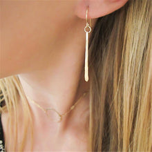 Load image into Gallery viewer, Demetra handmade long bar earrings
