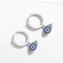 Load image into Gallery viewer, Eudokia evil eye drop earrings
