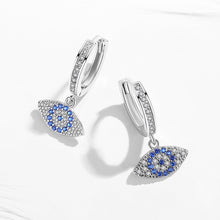 Load image into Gallery viewer, Eudokia evil eye drop earrings
