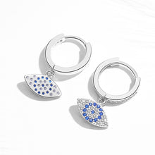 Load image into Gallery viewer, Eudokia evil eye drop earrings
