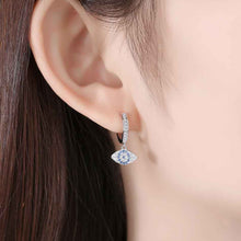 Load image into Gallery viewer, Eudokia evil eye drop earrings
