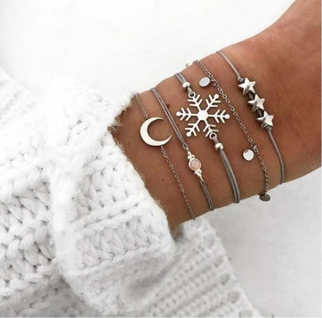 Snow Night Sky bracelet set