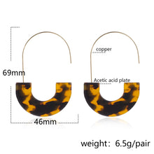 Load image into Gallery viewer, Ingrid tortoiseshell acrylic earrings
