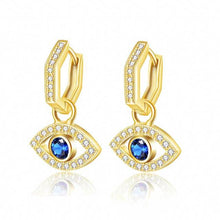 Load image into Gallery viewer, Anthousa evil eye earrings
