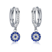 Load image into Gallery viewer, Akylina evil eye drop earrings
