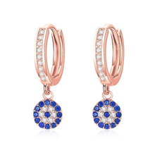 Load image into Gallery viewer, Akylina evil eye drop earrings
