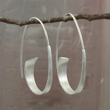 Load image into Gallery viewer, Lycia long thin hoop earrings
