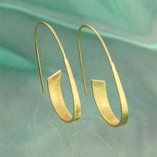 Load image into Gallery viewer, Lycia long thin hoop earrings
