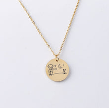 Load image into Gallery viewer, The Little Prince Under The Moon Stainless Steel Necklace
