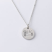 Load image into Gallery viewer, The Little Prince Under The Moon Stainless Steel Necklace
