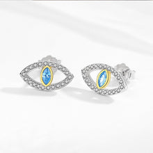 Load image into Gallery viewer, Ariadne evil eye stud earrings
