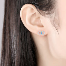 Load image into Gallery viewer, Ariadne evil eye stud earrings
