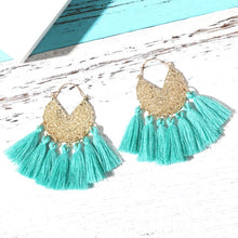 Load image into Gallery viewer, Zahra big tassel earrings
