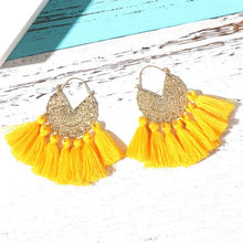 Load image into Gallery viewer, Zahra big tassel earrings
