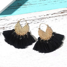 Load image into Gallery viewer, Zahra big tassel earrings
