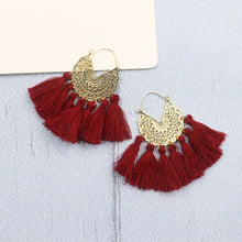 Load image into Gallery viewer, Zahra big tassel earrings
