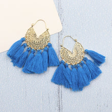 Load image into Gallery viewer, Zahra big tassel earrings
