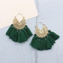 Load image into Gallery viewer, Zahra big tassel earrings
