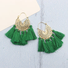 Load image into Gallery viewer, Zahra big tassel earrings
