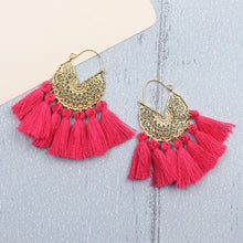 Load image into Gallery viewer, Zahra big tassel earrings
