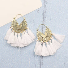 Load image into Gallery viewer, Zahra big tassel earrings
