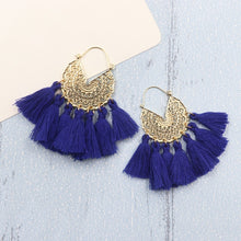 Load image into Gallery viewer, Zahra big tassel earrings
