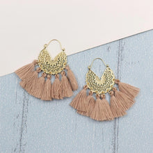 Load image into Gallery viewer, Zahra big tassel earrings
