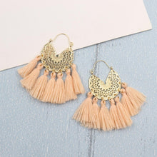 Load image into Gallery viewer, Zahra big tassel earrings
