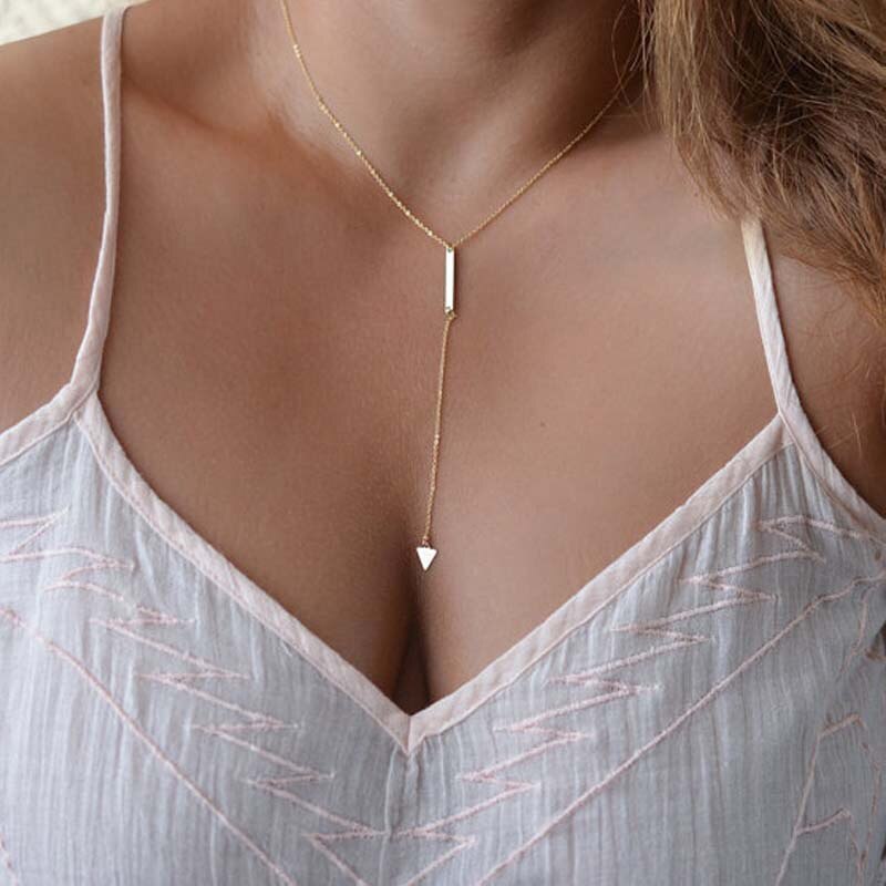 Virginia boho long gold necklace