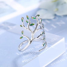 Load image into Gallery viewer, Valeryia green leaves ring
