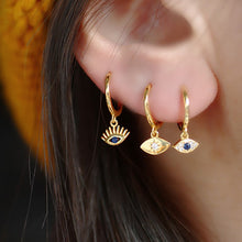 Load image into Gallery viewer, Arina evil eye earring
