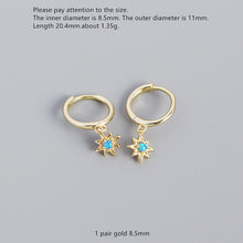 Load image into Gallery viewer, Virginia turquoise star earrings
