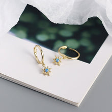 Load image into Gallery viewer, Virginia turquoise star earrings
