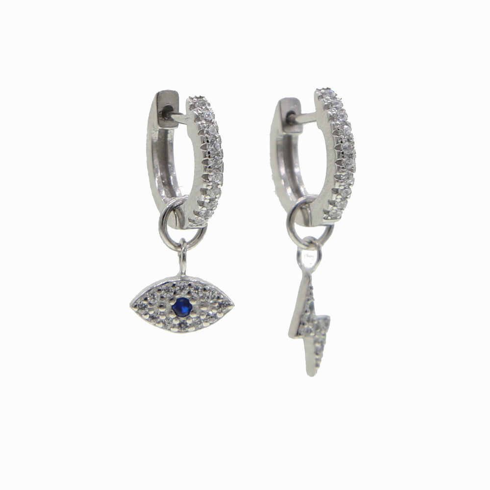 Dimitra evil eye charm earring